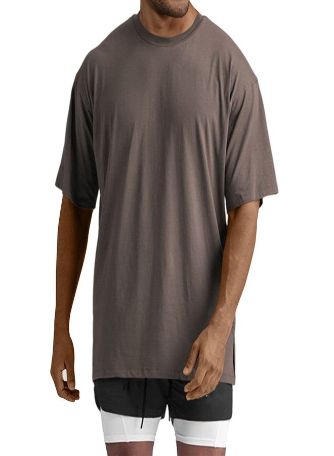Opomelo Men's Oversized Workout T-Shirts Lightweight Quick Dry Short Sleeve Tshirts Crew Neck Loose Fit Athletic Tops - Image 1